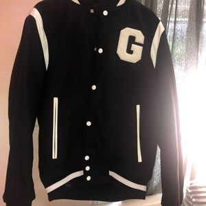 Black Guess Letterman Jacket